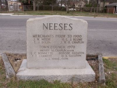 Neeses Marker ~ Reverse image. Click for full size.