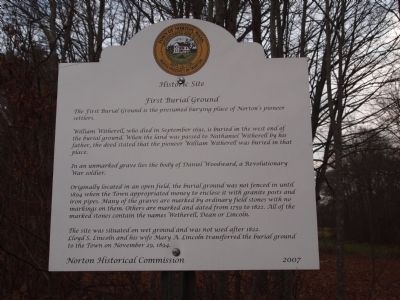 First Burial Ground Marker image. Click for full size.
