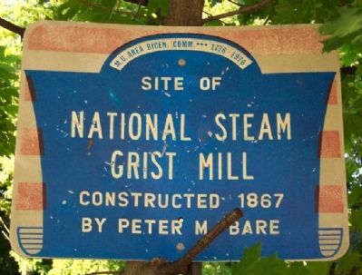 Site of National Steam Grist Mill Marker image. Click for full size.