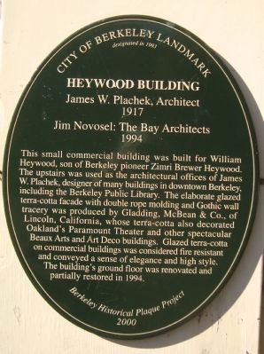Heywood Building Marker image. Click for full size.