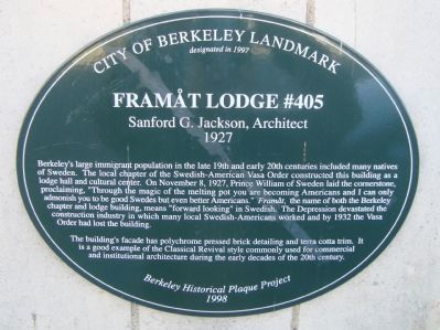 Framt Lodge #405 Marker image. Click for full size.