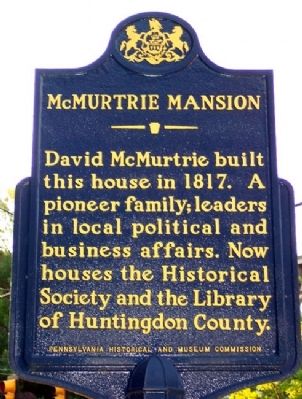 McMurtrie Mansion Marker. Click for full size. McMurtrie Mansion Marker image. Click for full size.