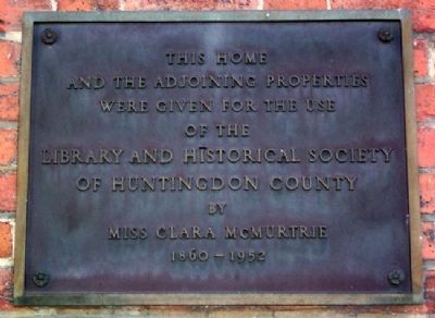McMurtrie Mansion Donor Marker image. Click for full size.