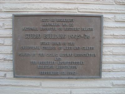 Studio Building 1905-06 Marker image. Click for full size.