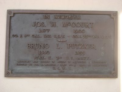 Jos. H. McCourt - Bruno L. Putzker Marker. Click for full size. Jos. H. McCourt - Bruno L. Putzker Marker image. Click for full size.