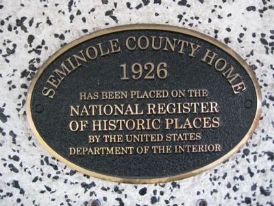 Old Folks Home NRHP Plaque image. Click for full size.