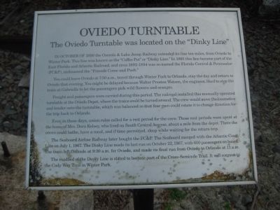 Oviedo Turntable Marker. Click for full size. Oviedo Turntable Marker image. Click for full size.