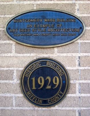 Montgomery Ward Building Marker. Click for full size. Montgomery Ward Building Marker image. Click for full size.
