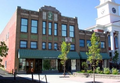 Montgomery Ward Building and Marker. Click for full size. Montgomery Ward Building and Marker image. Click for full size.