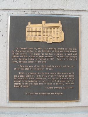 American School for the Deaf Marker image. Click for full size.
