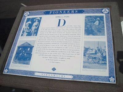Nihonmachi Marker - Pioneers (Panel 1) image. Click for full size.