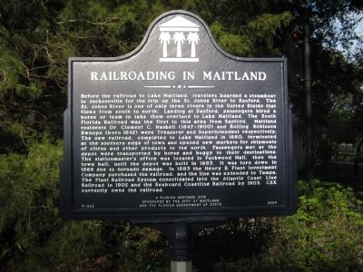 Railroading in Maitland Marker image. Click for full size.