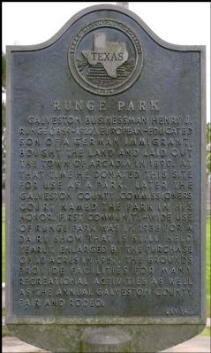 Runge Park Marker image. Click for full size.