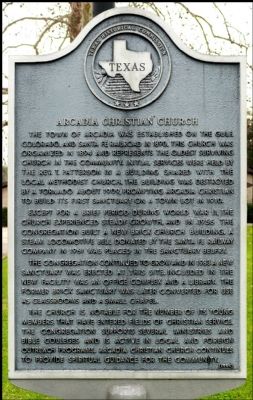 Arcadia Christian Church Marker image. Click for full size.