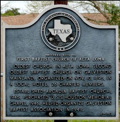 First Baptist Church of Alta Loma Marker image. Click for full size.