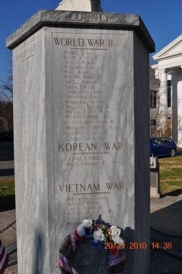 War Dead of Swain County Marker World War II (part 2) Korean War and Vietnam War image. Click for full size.
