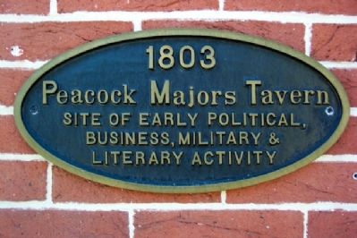 Peacock Majors Tavern Marker image. Click for full size.