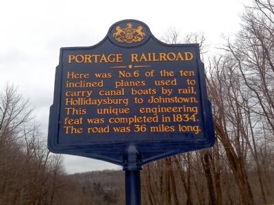 Portage Railroad Marker image. Click for full size.