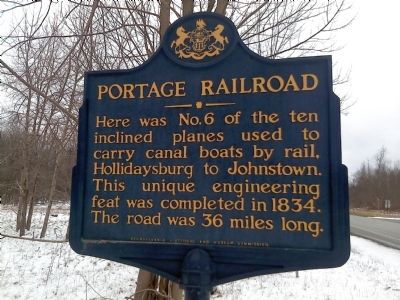 Portage Railroad Marker image. Click for full size.