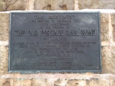 The Old Portage Rail Road Monument Marker image. Click for full size.