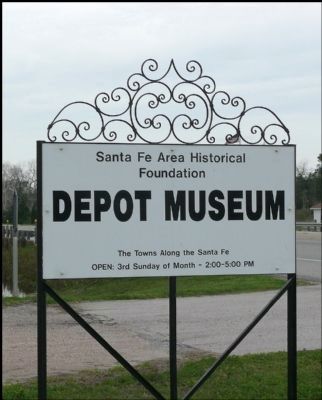 Hitchcock Depot Museum Sign image. Click for full size.