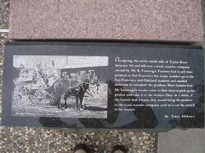 Yasunaga Produce and Transfer Company Marker image. Click for full size.