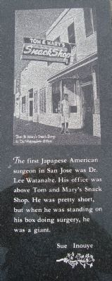 Tom & Marys Snack Shop & Dr. Watanabes Office Marker image. Click for full size.