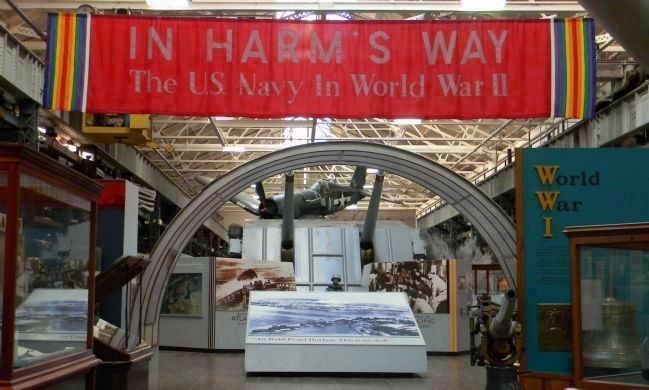 The Navy Museum - entrance to "In Harm's Way" (exhibits relating to the USN in WWII) image. Click for full size.