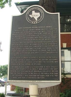 Site of Saint Stanislaus Kostka Catholic Church Marker image. Click for full size.