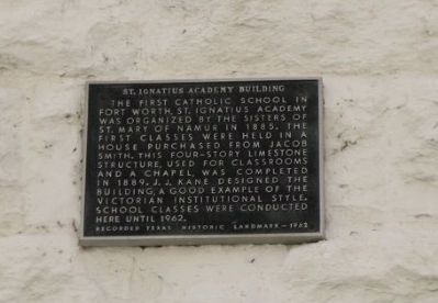 St. Ignatius Academy Building Marker image. Click for full size.