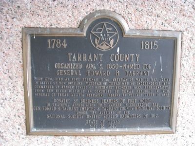 1784 Tarrant County 1815 Marker image. Click for full size.