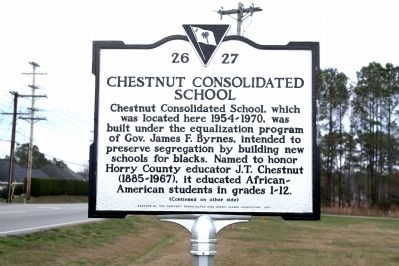Chestnut Consolidated School Marker, Side A image. Click for full size.