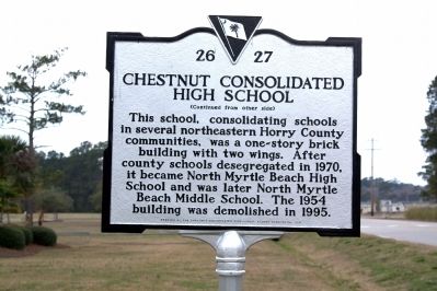 Chestnut Consolidated School Marker, Side B image. Click for full size.
