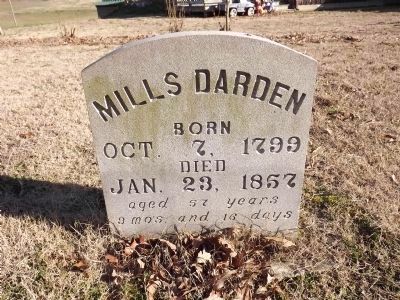 Mills Darden Grave Marker image. Click for full size.
