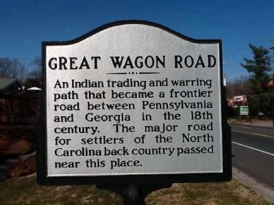Great Wagon Road Marker image. Click for full size.