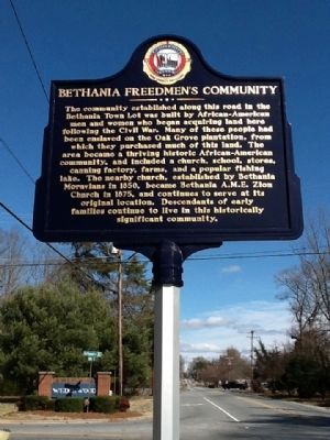 Bethania Freedman's Community Marker. Click for full size. Bethania Freedman's Community Marker image. Click for full size.