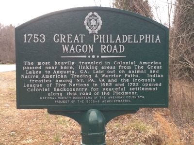 1753 Great Philadelphia Wagon Road Marker image. Click for full size.