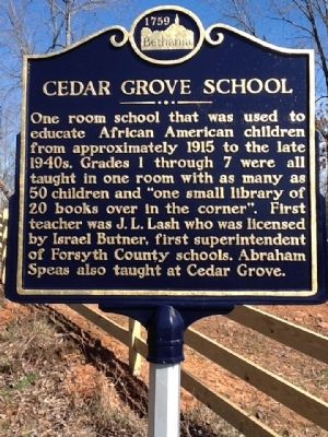 Cedar Grove School Marker image. Click for full size.