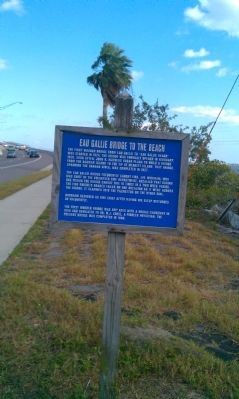 Eau Gallie Bridge to the Beach Marker. Click for full size. Eau Gallie Bridge to the Beach Marker image. Click for full size.