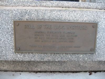 Bell of the U.S.S. Hartford Marker image. Click for full size.