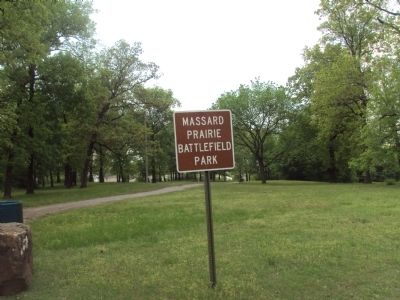 Battle of Massard Prairie Marker image. Click for full size.