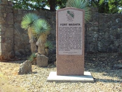 Fort Washita Marker. Click for full size. Fort Washita Marker image. Click for full size.