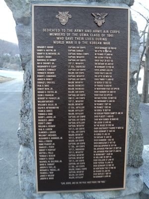 USMA Class of 1941 Memorial Marker image. Click for full size.