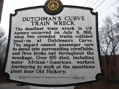 Dutchman's Curve Train Wreck Marker image. Click for full size.