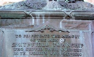Smithfield Township World War Memorial Detail image. Click for full size.