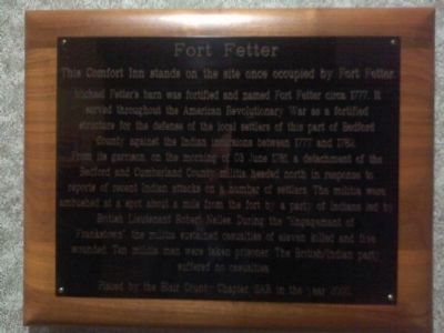 Fort Fetter Marker image. Click for full size.