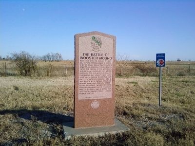 The Battle of Wooster Mound Marker image. Click for full size.