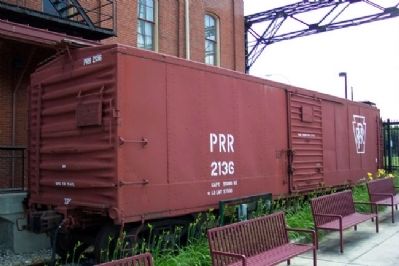 PRR Class X29L Steel Boxcar No. 2136 and Marker image. Click for full size.