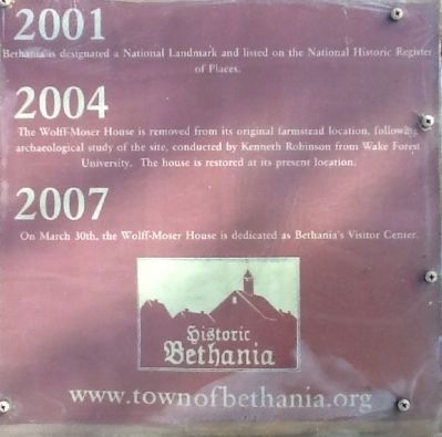 Bethania history display image. Click for full size.