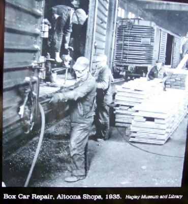Photo on PRR Class X29L Steel Boxcar No. 2136 Marker. Click for full size. Photo on PRR Class X29L Steel Boxcar No. 2136 Marker image. Click for full size.